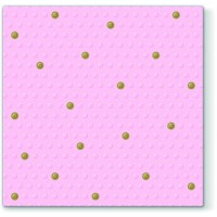 20 Tovaglioli Inspiration Dots Spots Rosa/Oro - 33x33cm 3 veli