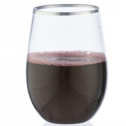 6Lusso Argento Bicchiere Da Vino Senza Stelo 470ml