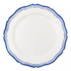 Aristocrat - 10 Lusso Bianco/Blu Piatti da Dessert 19cm