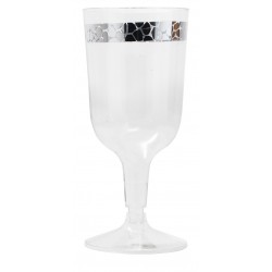 Hammered - 10 Lusso Argento Bicchiere di Vino 180ml