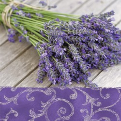 20 Tovaglioli Lavender in the Country Viola - 33x33cm 3 veli