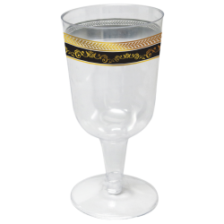 Royal - 10Lusso Nero/Oro Bicchiere di Vino 180ml