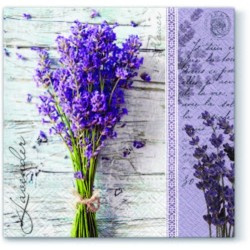 20 Tovaglioli Lavender Bouquet Viola - 33x33cm 3 veli