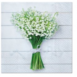 20 Tovaglioli White Bouquet Bianco - 33x33cm 3 veli